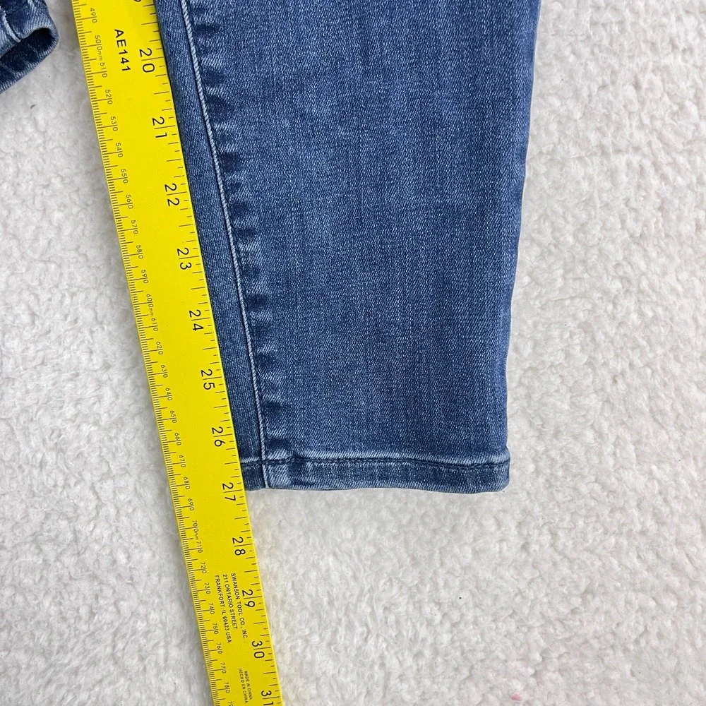 J. Jill Jeans Women Size 10 Blue Denim 5 Pocket Leggings Mid-Rise Stretch Casual